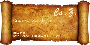 Csurka Zalán névjegykártya