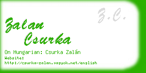 zalan csurka business card